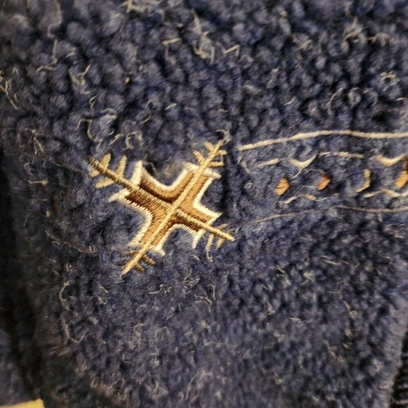 Serbin Sport New Blue Sherpa Reversible Coat Size XL - Picture 5 of 11